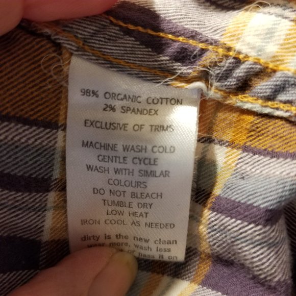 Horny Toad Long Sleeve Plaid Button Shirt Women's size S Burnt Orange and Brown - Picture 9 of 10